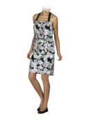 EMPORIO ARMANI - Silk Geometric Pin Tuck Camisole Dress