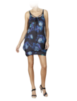 Printed blue dress