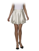 EMPORIO ARMANI - Silk Charmeuse Belted Tiered Skirt
