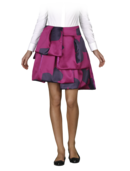 EMPORIO ARMANI - Printed Satin Pieced Skirt