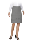 Stretch flannel skirt with flounces