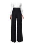 EMPORIO ARMANI - Wool Stretch High Waisted Pant