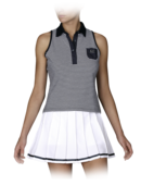 EMPORIO ARMANI - Striped Sleeveless Polo