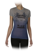 EMPORIO ARMANI - Thin Vintage Melange Palm Tree Logo Tee