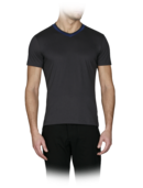 EMPORIO ARMANI - Brad V-Neck Tee with Logo at Back Neckline