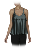 EMPORIO ARMANI - Silk Charmeuse Racerback Tank