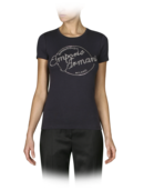 EMPORIO ARMANI - Cotton Stretch Beaded Logo Tee
