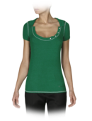 EMPORIO ARMANI - Cap Sleeve ButtonTee