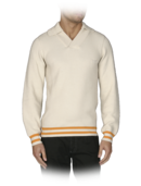 EMPORIO ARMANI - Brad V-Neck Knit Sweater with Collar