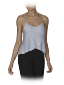 EMPORIO ARMANI - Open Knit Camisole with Leather Straps