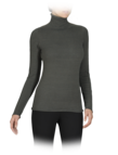 Striped mock turtleneck