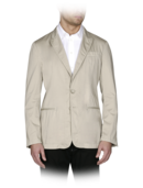 EMPORIO ARMANI - Beige Two-Button Peak Lapel Jacket