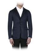 EMPORIO ARMANI - Shiny Striped Linen-Blend Mr. A Two-Button Jacket