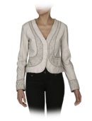 EMPORIO ARMANI - Goatskin Jacket with Braided Inserts
