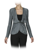 EMPORIO ARMANI - Silk Deconstructed Ruffle Lapel Jacket