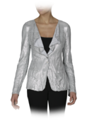 EMPORIO ARMANI - Metallic Suede Lizard Print Jacket