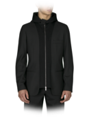 EMPORIO ARMANI - Hooded Jacket with Knit Inset