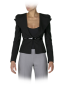 EMPORIO ARMANI - Deconstructed Pinstripe Jacket