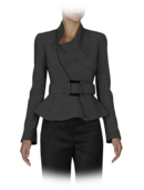 EMPORIO ARMANI - Micro-dot Asymmetrical Jacket