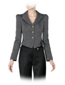 EMPORIO ARMANI - Wool Tweed Flare Cropped Jacket