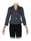 Pinstriped taffeta jacket