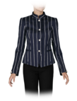 Large pinstriped jacket