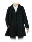 Polished cotton trench