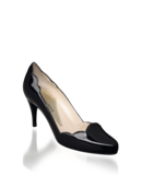 EMPORIO ARMANI - Scalloped Edge Patent Leather Pumps
