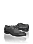 Derby shoes with fabric inlays