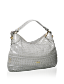 EMPORIO ARMANI - Patent Calfskin Croc Zip Hobo