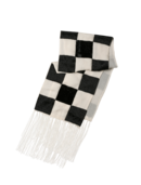 EMPORIO ARMANI - Silk Beaded Large Check Stole