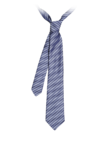 Striped ties with diagonal silver inserts