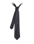 Stiped tie with logo