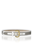 Fabric and saffiano belt