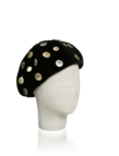 Beret with metallic buttons