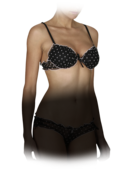 EMPORIO ARMANI - Polka-Dot Ruffle Push-Up Bra