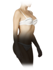 Striped demi-cup bra 
