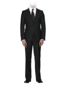 EMPORIO ARMANI - Striped Wool Two-Button Peak Lapel Suit