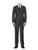 EMPORIO ARMANI - Glen Plaid Roped Shoulder Two-Button Suit