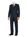 Pinstriped tailored suit