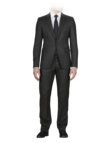Pinstriped suit in stretch flannel