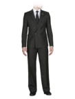 Double-breasted pinstriped suit