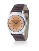 EMPORIO ARMANI - Round-faced Amber Crystal Watch