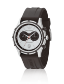 EMPORIO ARMANI - White Faced Chronograph with Rubber Strap
